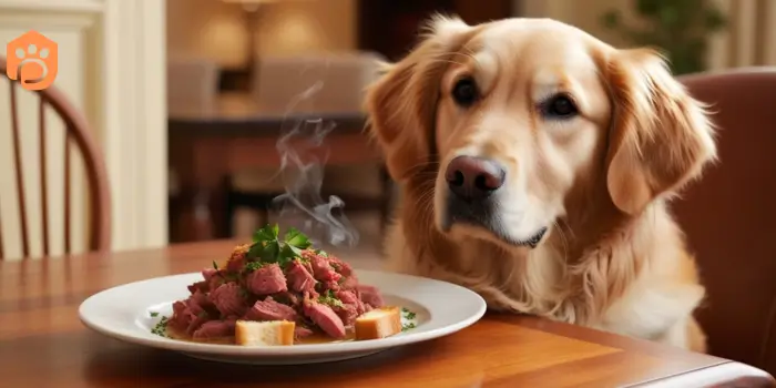 dogs eat corned beef hash